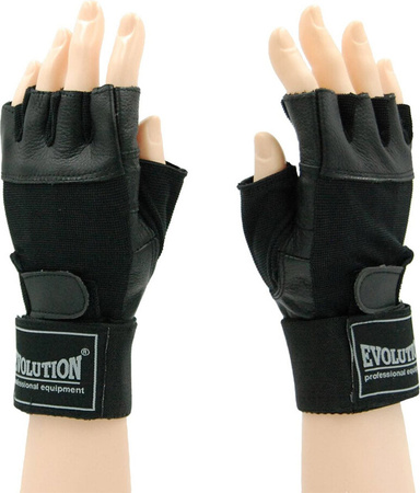 Rękawice fitness Evolution Standard czarne FR-11