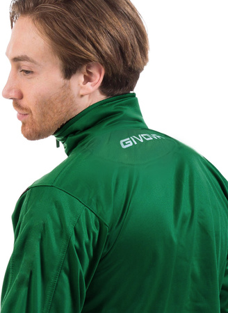 Dres treningowy piłkarski komplet bluza spodnie Givova Tuta Visa Triacetato zielono-czarny TR018 1310
