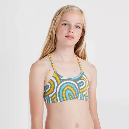 Dziecięcy strój kąpielowy dwuczęściowy O'neill MIX AND MATCH TROPICS BIKINI blue rainbow stripe rozmiar 152