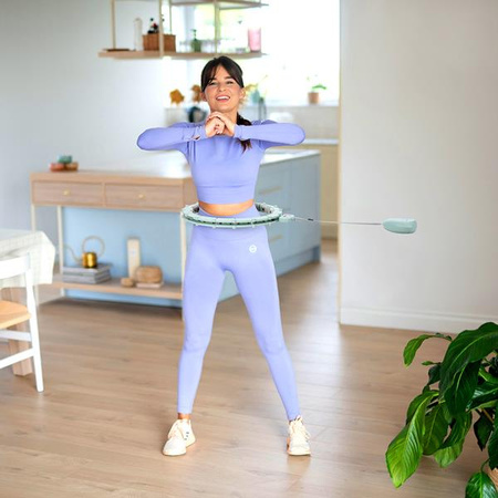 Hula hop z magnesami obciążnikiem licznikiem zielony HMS HHM14