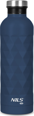 Butelka bidon turystyczny ze stali nierdzewnej Nils Camp NC3805 niebieski 750ML