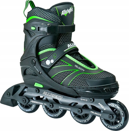 Łyżworolki regulowane koła 76 mm ABEC-9 Allright Velocity Mint rozmiar 39-42