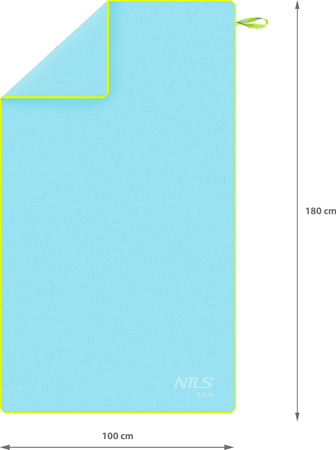 Ręcznik z mikrofibry szybkoschnący Nils Aqua NAR12 jasnoniebieski 180x100 cm