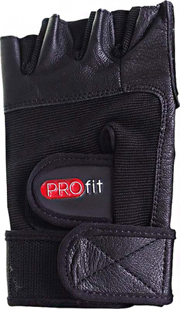 Rękawice kulturystyczne Profit Gym Pro czarne 1615