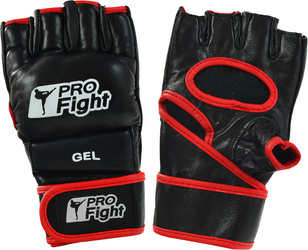 Rękawice MMA Gloves Profight skóra czarny