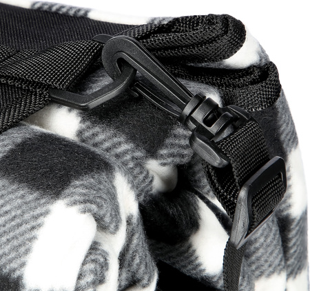 Koc piknikowy biało-czarny 200x200 cm pe alu Nils camp nc2311