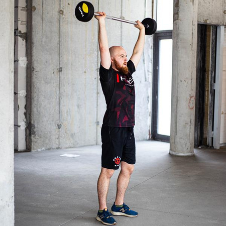 Sztanga/gryf stały gumowany HMS GSG-35 35 KG