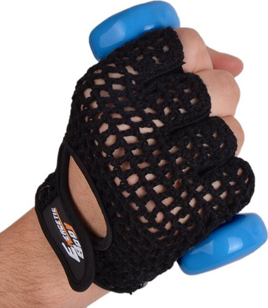 Ciężarek żeliwny hantla do ćwiczeń fitness pokryty winylem HMS 17023 0.5 kg