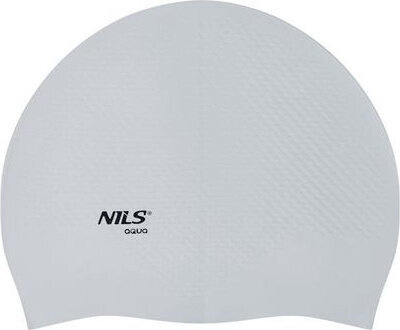 Czepek silikonowy dots Nils aqua nqc jednokolorowy szary