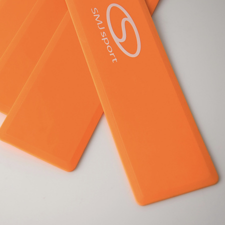 Płaskie znaczniki pola - narożniki 25x25 cm 4 szt. jaskrawe pomarańczowe SMJ sport ZPN-O