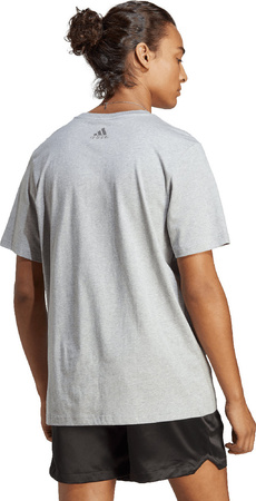 Koszulka męska adidas Essentials Single Jersey 3-Stripes Tee szara IC9350