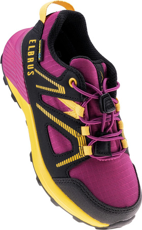 Młodzieżowe buty trekkingowe turystyczne górskie wodoodporne Elbrus Vapus różowo-żółte rozmiar 34