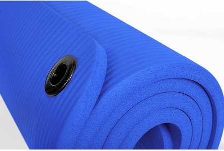 Mata gimnastyczna fitness SMJ YG002 NBR 15mm niebeiska TUV 183 x 61 x 1,5 cm