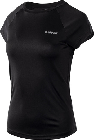 Damska koszulka z krótkim rękawem Hi-tec Lady Alna czarny rozmiar XS