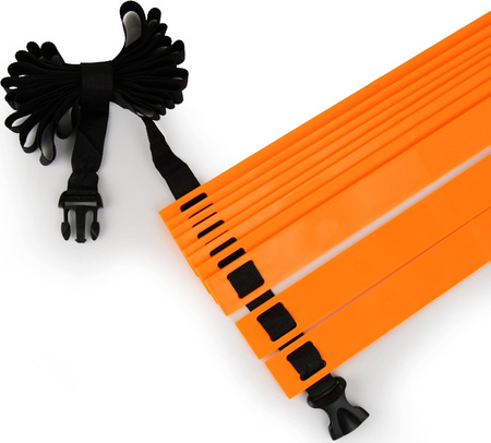 Drabinka treningowa gimnastyczna 10 szczebli SMJ sport DT10-4M-O pomarańczowa 4m