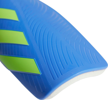 Ochraniacze piłkarskie na golenie piszczele nagolenniki dla dzieci adidas Tiro Club niebiesko-limonkowe JM4204