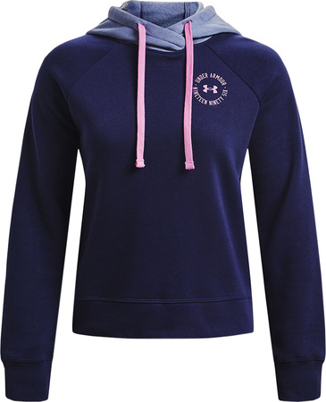 Bluza damska Under Armour Rival Fleece CB Hoodie granatowa 1373031 410