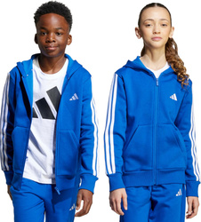 Bluza dla dzieci adidas Essentials Full-Zip Hoodie niebieska JY4977