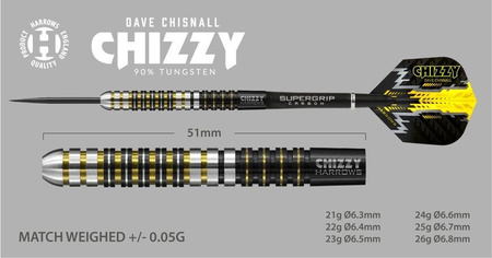 Rzutki Harrows Chizzy 90% Steeltip