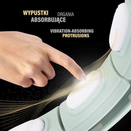 Zestaw hula hop magnetyczny z licznikiem HMS hhm15 zielone pas wyszczuplający br163 czerwony