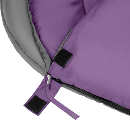 Śpiwór turystyczny ciepły mumia kołdra Nils Camp NC2008 szaro-fioletowy 75x215cm