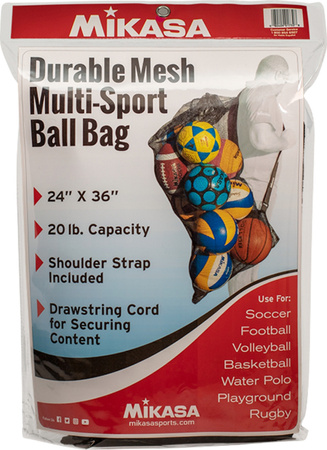 Siatka na 12 piłek Mikasa czarna MBB2