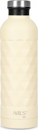Butelka bidon turystyczny ze stali nierdzewnej Nils Camp NC3805 beżowy 750ML