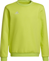 Bluza dla dzieci adidas Entrada 22 Sweat Top limonkowa HC5043