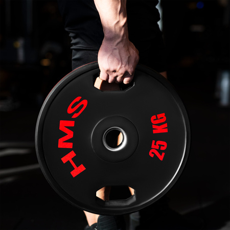 Talerz olimpijski ogumowany 2 x 25 kg HMS TOG25 2 x 25 kg