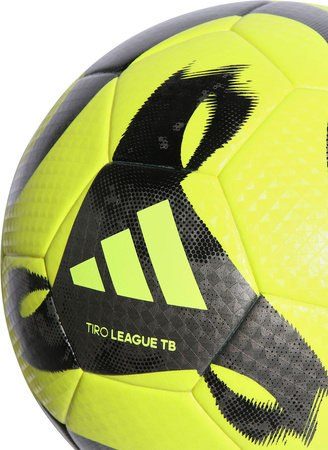 Piłka nożna adidas Tiro League Thermally Bonded żółto-czarna HZ1295