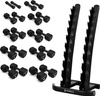 ZESTAW HANTLI POLIURETANOWYCH HPT 2 x 1 - 10 KG (110 KG) + STOJAK STR37 HMS