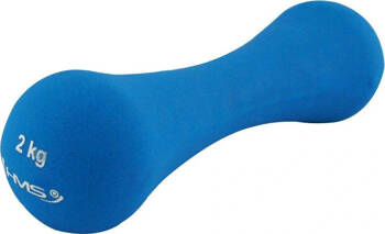 Ciężarek żeliwny hantla do ćwiczeń fitness pokryty neoprenem HMS 17025 2 kg