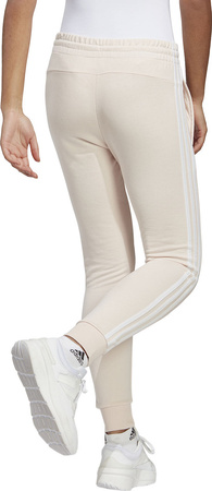 Spodnie damskie adidas Essentials 3-Stripes French Terry Cuffed kremowe IC9924