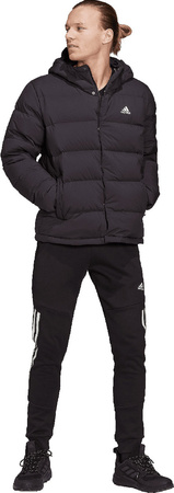 Kurtka męska adidas Helionic Hooded Down czarna HG8751