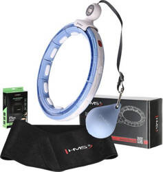 ZESTAW HULA HOP MAGNETYCZNY BLUE HHM15 Z LICZNIKIEM HMS   PAS BR163 BLACK PLUS SIZE