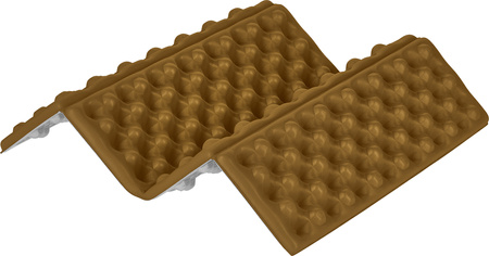 Karimata mata turystyczna do siedzenia składana NC17105 Nils camp brązowa 40x30x2cm