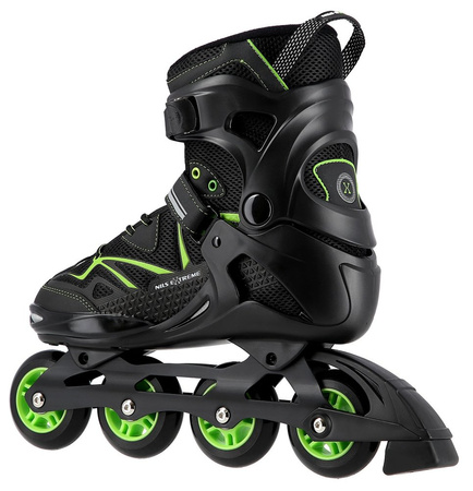 Łyżworolki Nils Extreme NA9022 czarno-zielone rozmiar 39