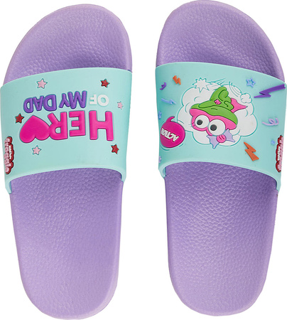 Klapki dla dzieci Coqui Ruki fioletowo-miętowe 6383-635-0244