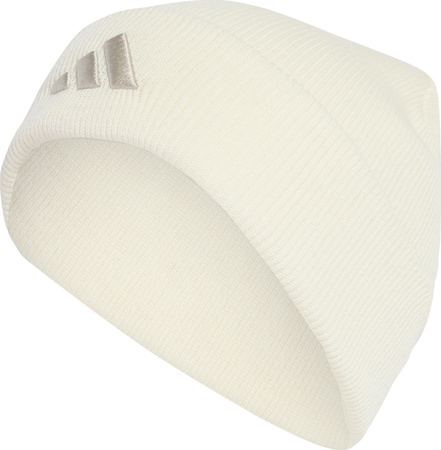 Czapka adidas New Logo Beanie Cuff kremowa JX5745