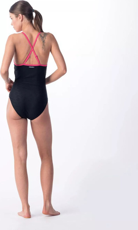 Damski strój kąpielowy Aquawave SUBLIME II WMNS black/raspberry sorbet rozmiar L