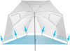 NC17114 PARASOL/PARAWAN PLAŻOWY 2W1 XXL 240 CM NIEBIESKI NILS