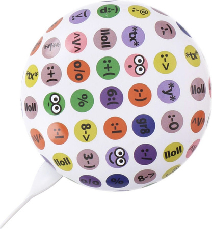 Dzwonek rowerowy metalowy do roweru głośny kolorowe buźki Dunlop 1042275