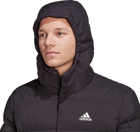 Kurtka męska adidas Helionic Hooded Down czarna HG8751