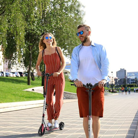 Hulajnoga z hamulcem tarczowym świecące koła LED Nils Extreme HM122T