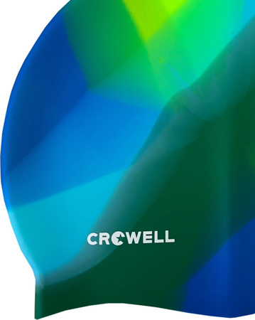 Czepek pływacki silikonowy Crowell Multi Flame zielono-niebieski kol.20