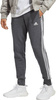 Spodnie męskie adidas Essentials French Terry Tapered Cuff 3-Stripes szare IC9408