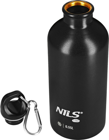 Butelka turystyczna ze stali nierdzewnej Nils Camp NC3801 czarna 550 ml
