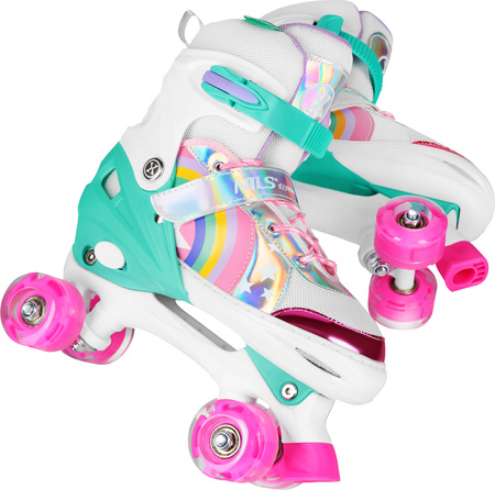 Wrotki regoluowane swiecące koła led Nils rozmiar 39-41