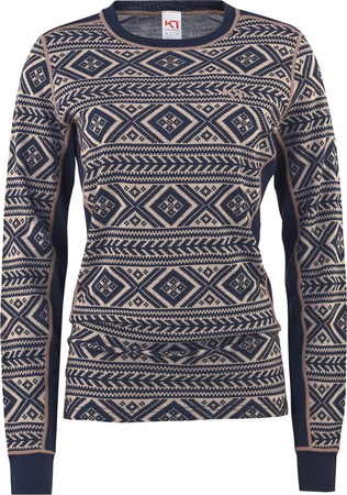 Damska bluza bielizna termoaktywna wełna merino Kari traa Floke Ls rozmiar L