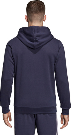 Bluza męska adidas Essentials 3 Stripes FZ FT granatowa DU0471